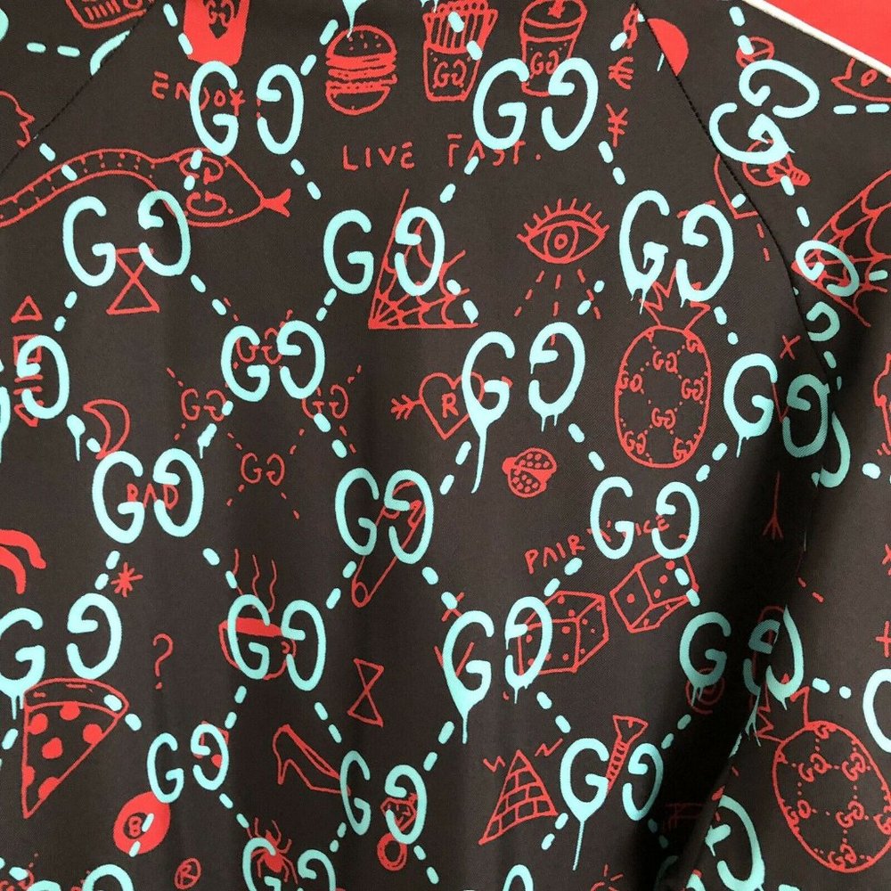 Gucci - Ghost Bomber GG Men's Jacket Medium 48 - Picture 4 of 5